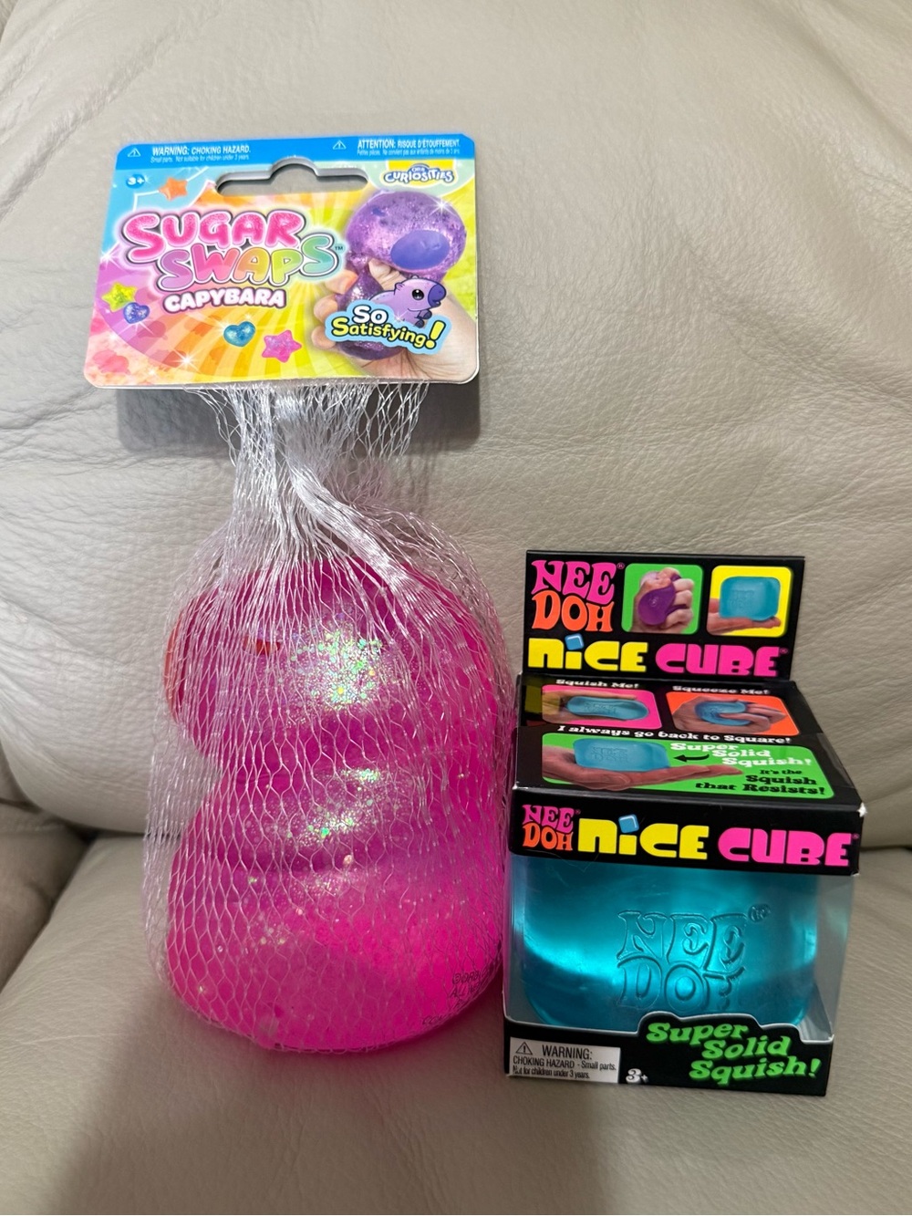 NEW NeeDoh BLUE Nice Cube & ORB Curiosities Sugar Swaps Capybara PINK Squishy